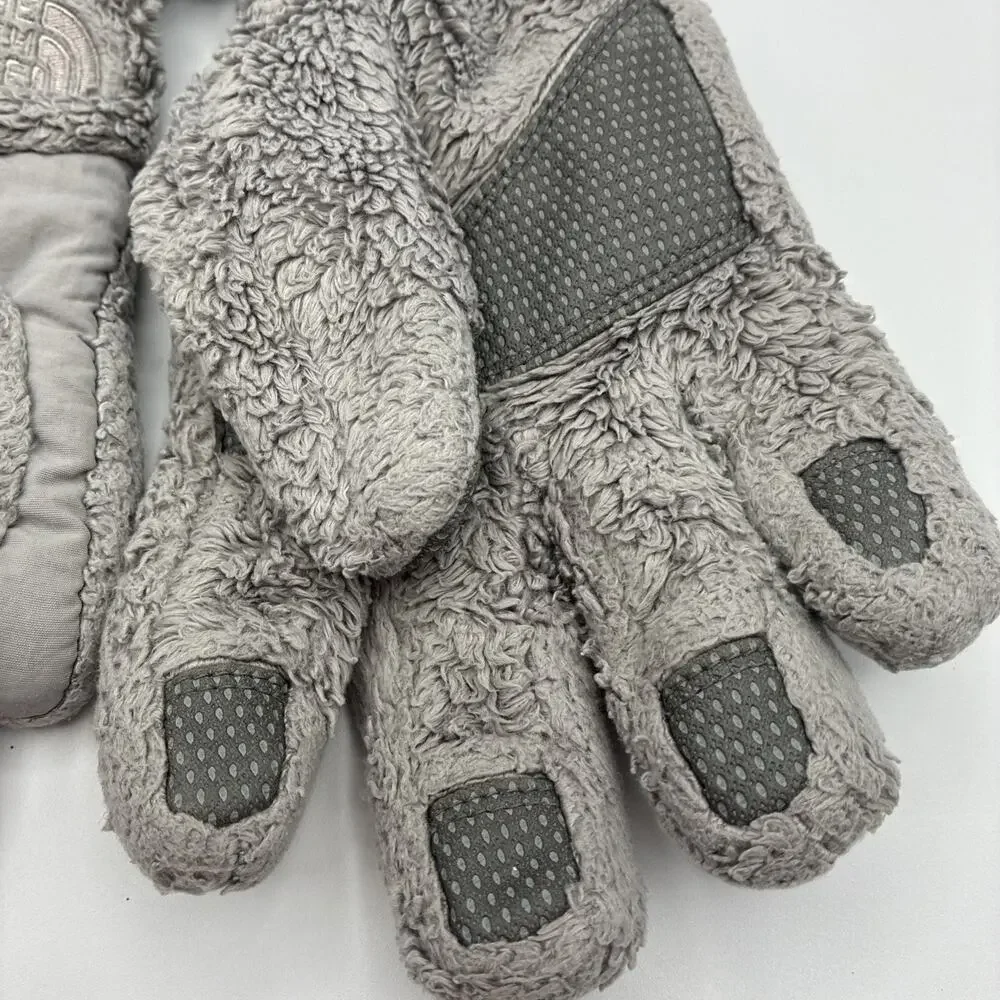 The North Face Women’s Winter Gloves Size Small Gray Fleece Fuzzy